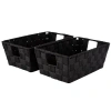 Simplify Mahli Small Fabric Storage Bin Set In Black