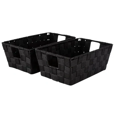 Simplify Mahli Small Fabric Storage Bin Set In Black