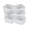 Simplify Plastic Basket Set In White