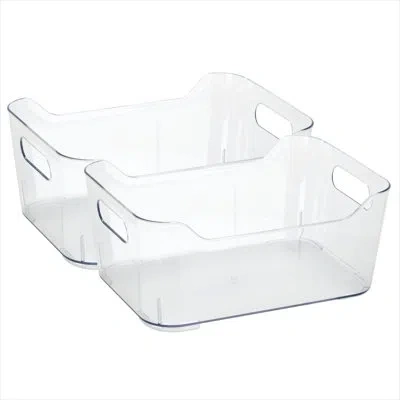Simplify Plastic Bin Set In Clear