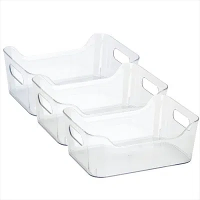 Simplify Plastic Bin Set In Transparent
