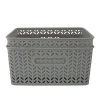 Simplify Plastic Bin Set In Gray