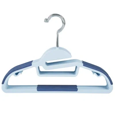 Simplify Plastic Non-slip Standard Hanger For Dress/shirt/sweater In Blue
