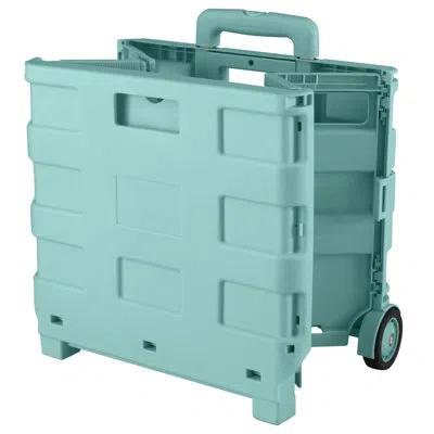 Simplify Portable Folding Shopping Cart 55lbs Capacity Mint Color | Collapsible Grocery Cart | Lightweight Ut In Green