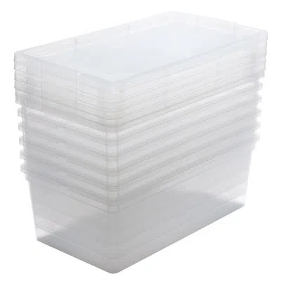 Simplify Rebrilliant 6 Pack Stackable Storage Bins With Lids In Clear
