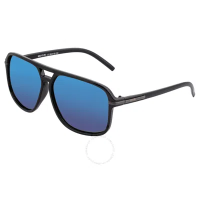 SIMPLIFY SIMPLIFY REED MIRROR COATING PILOT UNISEX SUNGLASSES SSU121-BL