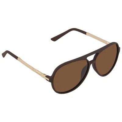 Simplify Spencer Pilot Unisex Sunglasses Ssu120-gd In Brown