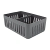 Simplify Stackable Organizer Plastic Cube Or Bin With Adjustable Dividers In Gray