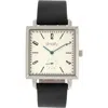 Simplify The 5000 Leather-band Watch In Black/white