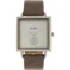 Simplify The 5000 Leather-band Watch In Grey