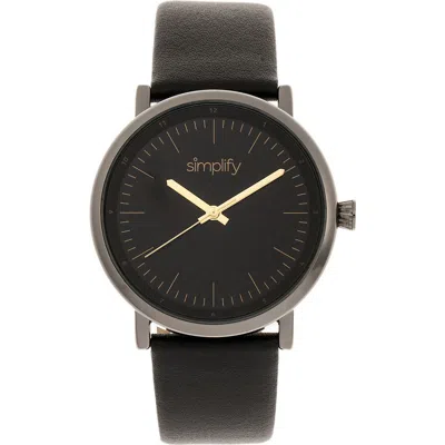 SIMPLIFY SIMPLIFY THE 6200 LEATHER-STRAP WATCH