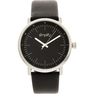 SIMPLIFY SIMPLIFY THE 6200 LEATHER-STRAP WATCH