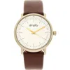 Simplify Unisex The 6200 Watch In White/brown