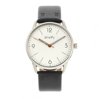 SIMPLIFY SIMPLIFY THE 6300 LEATHER-BAND WATCH