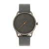 Simplify The 6300 Leather-band Watch In Charcoal