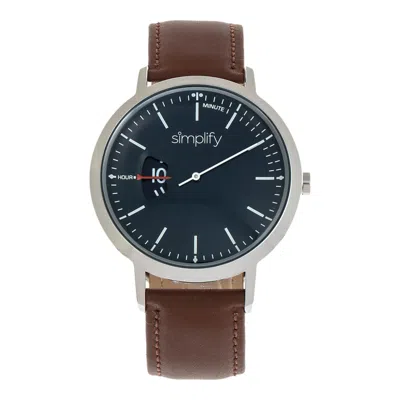 Simplify The 6500 Leather-band Watch In Brown