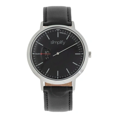 Simplify The 6500 Quartz Black Dial Black Leather Watch Sim6502