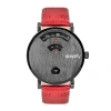 Simplify The 7000 Leather-band Watch In Black/red