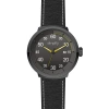 Simplify The 7100 Leather-band Watch W/date In Black