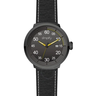Simplify The 7100 Quartz Black Dial Black Leather Watch Sim7105