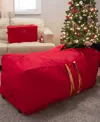 Simplify The Holiday Collection Holiday Storage Tote Wheeled Base In Red