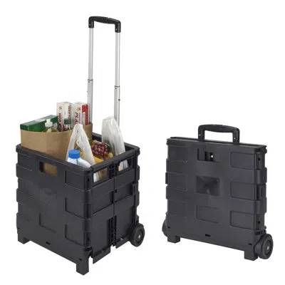 Simplify Tote And Go Collapsible Utility Cart In Black
