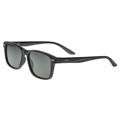 Simplify Bertha Unisex Ssu130-c2 54mm Polarized Sunglasses In Black