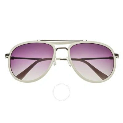 Simplify Unisex Gunmetal Pilot Sunglasses Ssu129-c3 In Purple