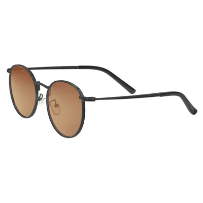 Simplify Unisex Gunmetal Round Sunglasses Ssu128-c4 In Grey