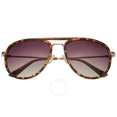Simplify Unisex Silver Tone Pilot Sunglasses Ssu129-c1 In Brown