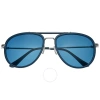 Simplify Unisex Silver Tone Pilot Sunglasses Ssu129-c6 In Blue