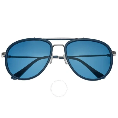 Simplify Unisex Silver Tone Pilot Sunglasses Ssu129-c6 In Blue