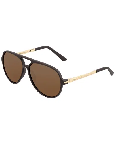 Simplify Unisex Ssu120 57 X 48mm Polarized Sunglasses In Brown