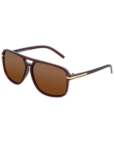 Simplify Unisex Ssu121 59 X 48mm Polarized Sunglasses In Brown