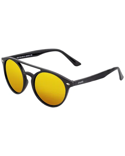 Simplify Unisex Ssu122 49 X 46mm Polarized Sunglasses In Black/red-yellow