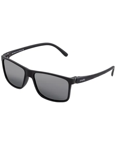Simplify Unisex Ssu123 54 X 39mm Polarized Sunglasses In Black