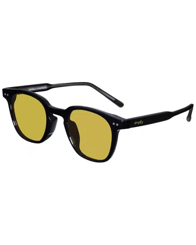 Simplify Unisex Ssu126-c2 46mm Polarized Sunglasses In Black