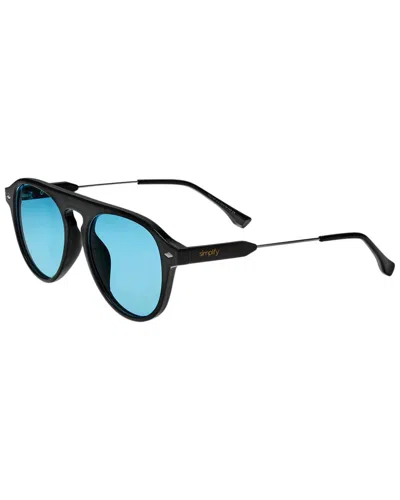 Simplify Unisex Ssu127-c2 51mm Polarized Sunglasses In Black