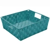Simplify Woven Strap Shelf Bin In Blue