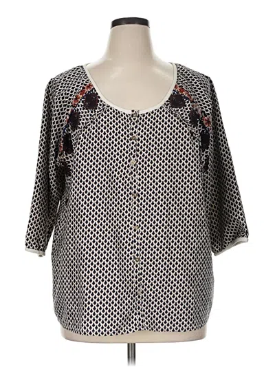 Pre-owned Simply Be 3/4 Sleeve Blouse In Gray