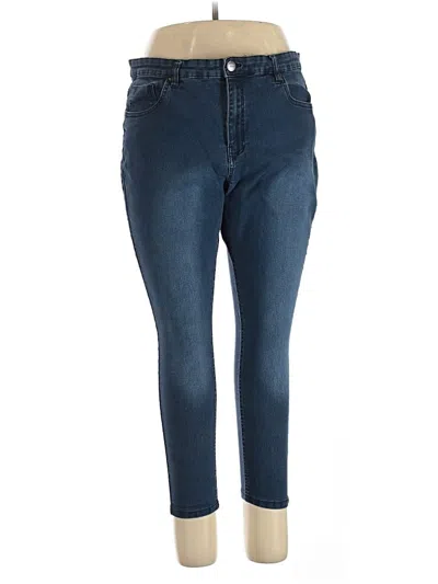 Pre-owned Simply Be Jeggings In Blue