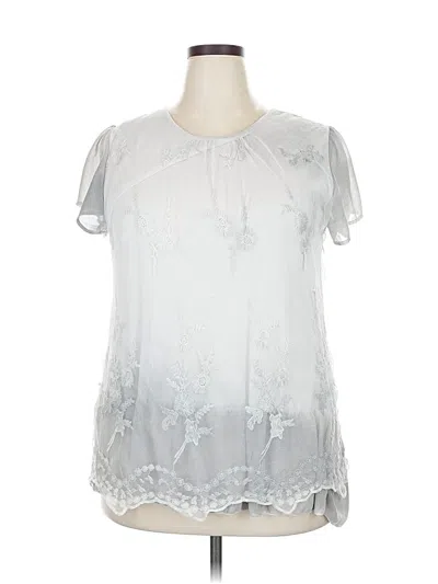 Pre-owned Simply Couture Short Sleeve Blouse In Silver