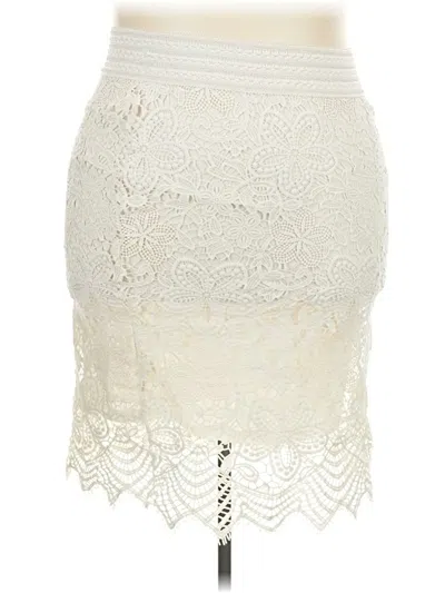 Pre-owned Simply Emma Formal Skirt In White