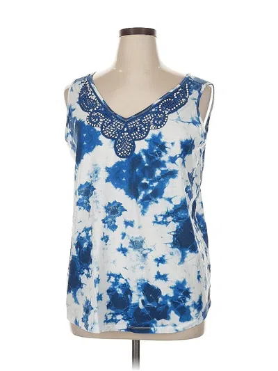 Pre-owned Simply Emma Sleeveless Blouse In Blue