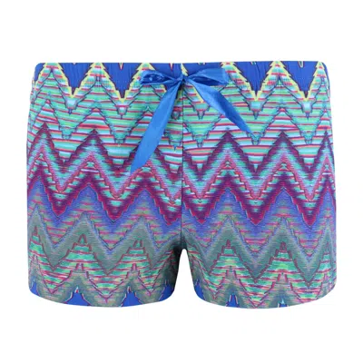 Simply Fabulous Women's Printed Poly Suede Sleep Shorts In Multi