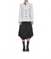Simply Mila Baste Stitch Jacket In White In White