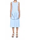 Simply Mila Big Pocket Dress In Celeste In Blue