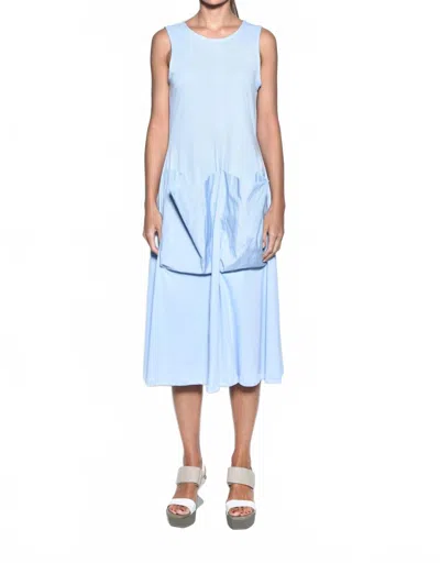 Simply Mila Big Pocket Dress In Celeste In Blue