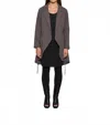 Simply Mila Imperial Coat In Gray In Gray