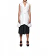 Simply Mila Imperial Collar Tunic In White In White